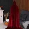 Excellent Super Soft Lightweight Witch Cape Adult Kids Halloween Hooded Decor for Nightclub