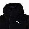 Puma Однотонный стеганый логотип с принтом Повседневный зимний пуховик с капюшоном Мужская верхняя одежда Черный 933464-01