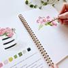 Watercolor Workbook 12 Colors Watercolor Painting Set with Paint Brush Beginner-Friendly Birds Animals Flowers Watercolor Book