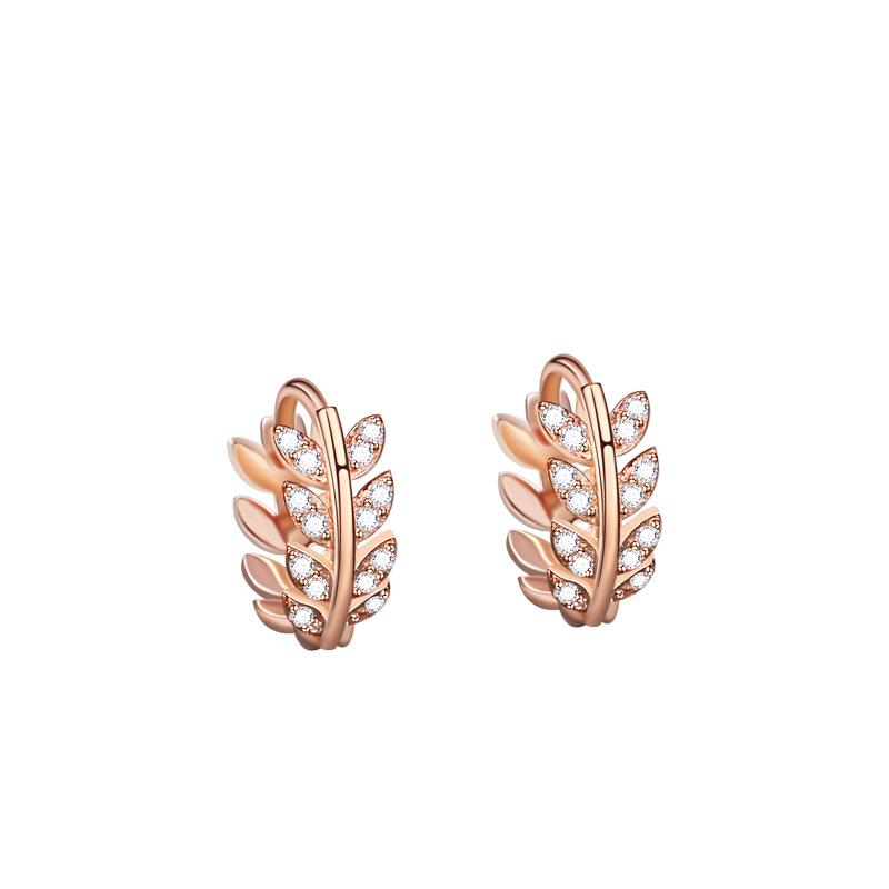 Корейская версия тех же универсальных модных серег с пряжкой в виде колоса из циркона, женские серьги высокого качества, нишевый дизайн класса люкс