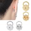 Flower Shape Earring Lifters for Heavy Studs Functional Attachment with Locking Closure Ear Backs Stopper for Studs