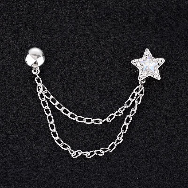 Многофункциональная магнитная клипса для одежды с цепочкой, металлическая клипса-пуговица, фиксатор для одежды, шарфа, манжет брючин, магнитная брошь-пин