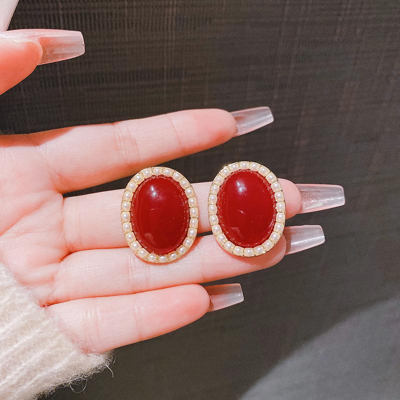 Серебряная Игла Ретро Простые Жемчужные Серьги - Элегантный и Изысканный Дизайн Серьги-Гвоздика - Женские Серьги