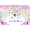 Rainbow Unicorn Birthday Backdrop for Girls  Newborn Baby Shower Decor Photography Banner for Photo Studio ShootsTapestry
