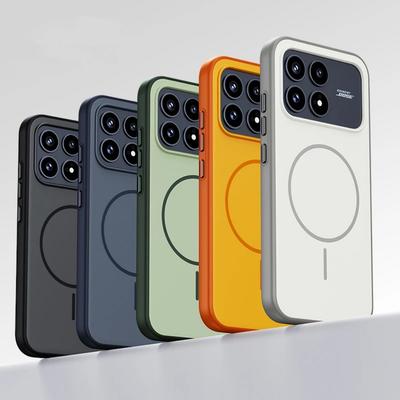 Модный Минималистичный Цветной Чехол для Телефона Magsafe для Xiaomi Poco F8 Ultra F8 Pro Redmi K90 Pro Max K90 Матовый Магнитный Чехол с Беспроводной Зарядкой