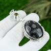 Natural Black Fossil Coral Gemstone 925 Sterling Silver Pendant For Girls
