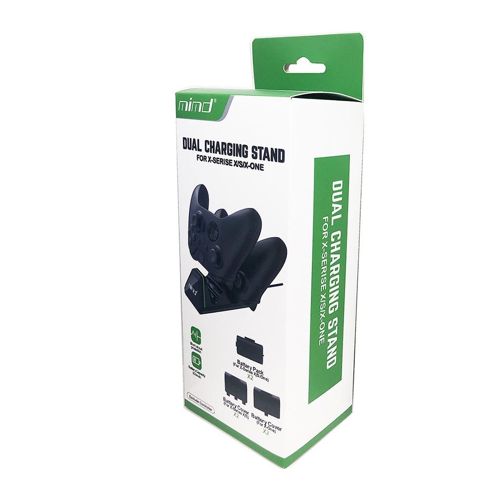 Charging Dock Fit for Xbox One/One S/X/Elite Controllers, Dual Controller Fast Charging Station with 2x1400mAh Rechargeable Battery Pack,Type-C Cable