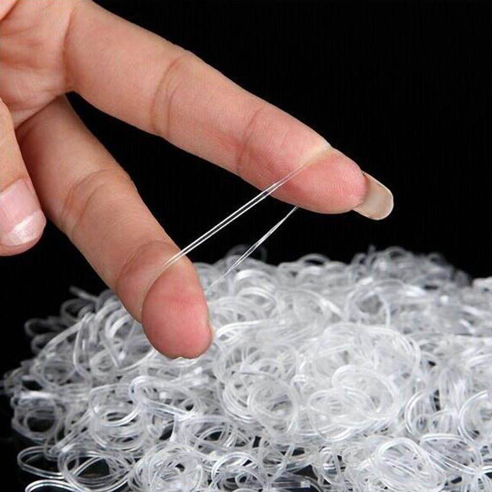 Прозрачный женский инструмент для укладки волос, держатель для хвостика, 500 шт., резинки для волос, веревки