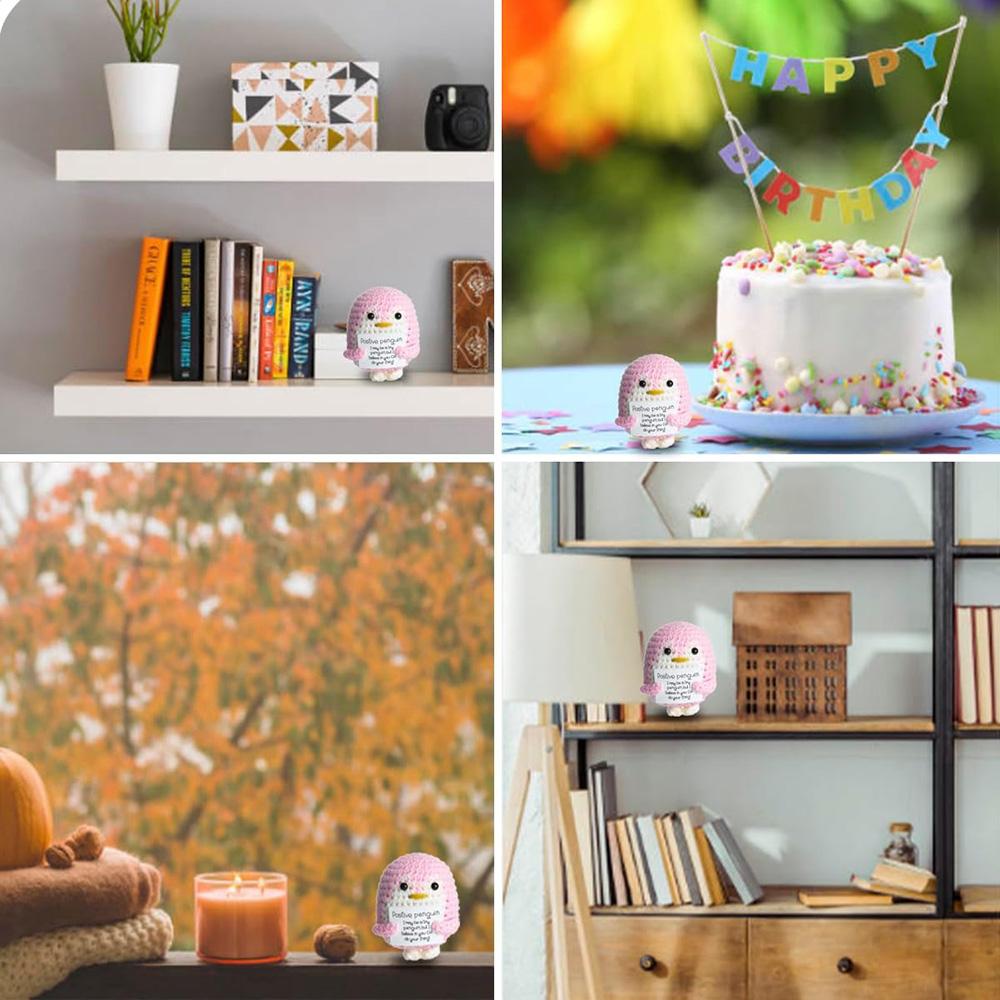 Милая кукла-пингвин эмодзи креативные вязаные куклы ручной работы позитивная энергия эмоциональные игрушки подарки на день рождения праздник