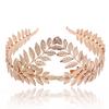 Women Headband  Leaf Flower Hair Crown Head Piece Gold Band Bridal
