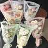 50pcs Transparent Flower Wrapping Bags Sweet Heart Floral Rose Gift Bags Room Decor