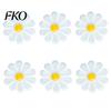 Metal Flower Wall Plaques 6Pcs Flowers Decor, Sunflower Ornament Art, Waterproof Art Hanging Decoration Garden Decor for Outside Indoor