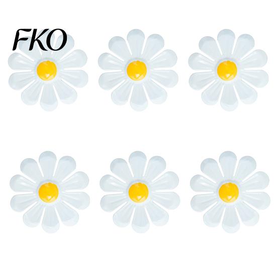 Metal Flower Wall Plaques 6Pcs Flowers Decor, Sunflower Ornament Art, Waterproof Art Hanging Decoration Garden Decor for Outside Indoor