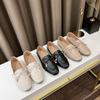 Туфли на плоской подошве. Женские весенние новые туфли в британском стиле из мягкой кожи. Лоферы с одной педалью.