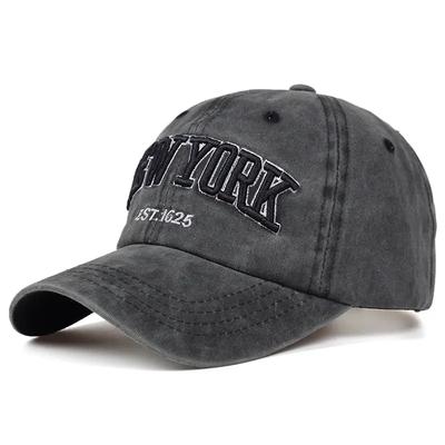 Вышивка Нью-Йорк Мужская бейсболка Выстиранные кепки Gorras Хлопок Хип-хоп Снэпбэк Кепки Открытый Повседневная Дорожная Шляпа Для Женщин