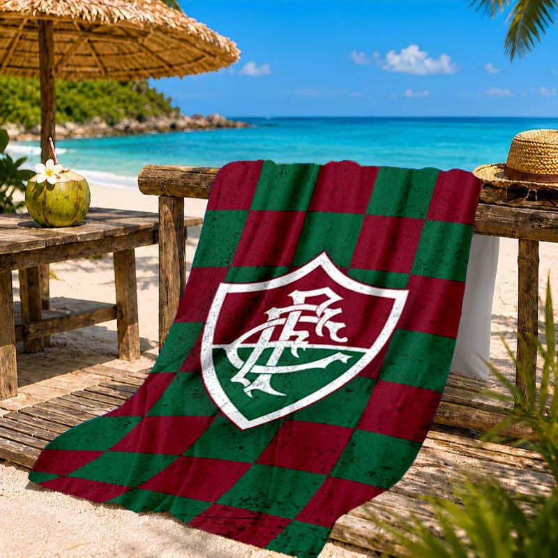 Flumi-nense Crest Wings Printed Microfiber Beach Towel, Soft And Absorbent, Quick-Dry, Ideal for Summer Travel, Beach Essential, Swimming Pool
