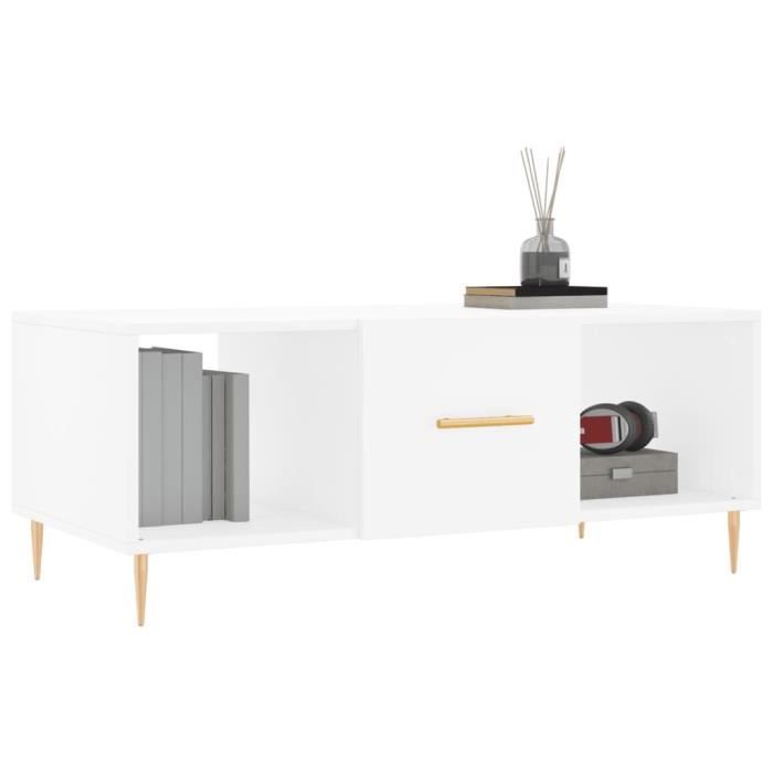 VidaXL Coffee Table White 102x50x40 Cm Engineered Wood 829284