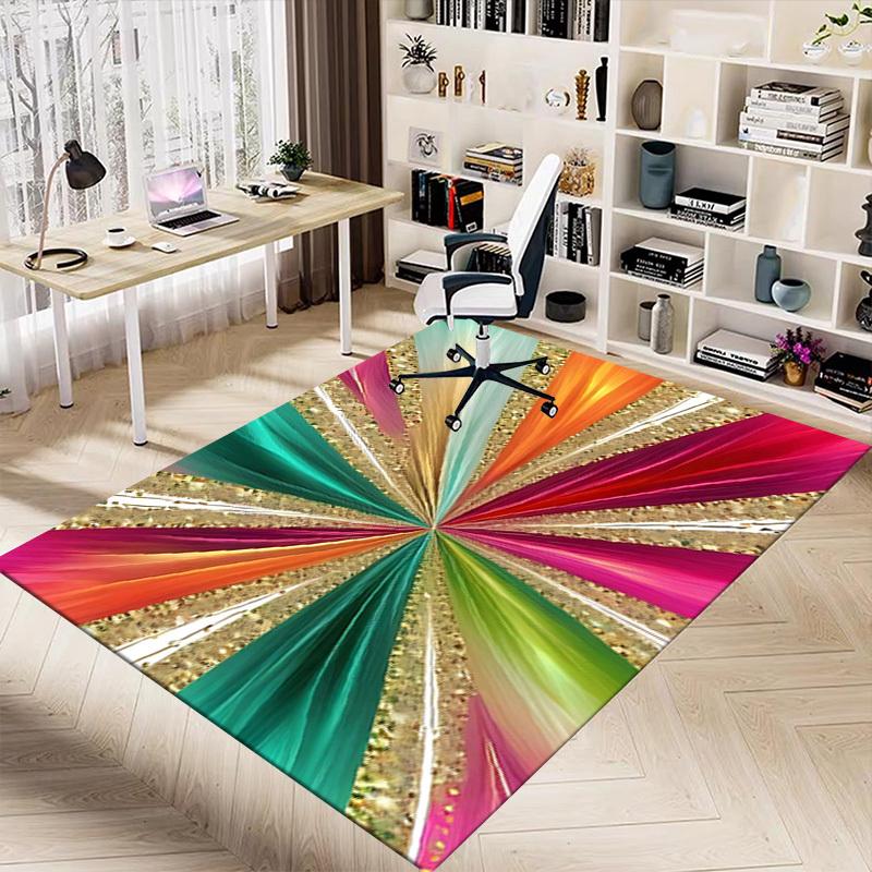 1 шт. абстрактный цветной очень большой нескользящий ковер для пола, офис, семья, студия, ковер для большой площади, ковер для помещений, яркий акцентный элемент