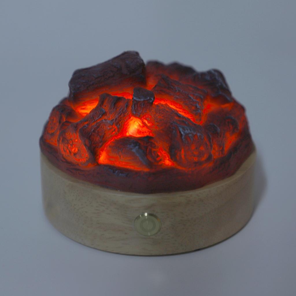 Светодиодная лампа с искусственным пламенем, деревянная, из смолы, на батарейках, имитация лампы для древесного угля, поддельный костер, ночник для домашнего декора