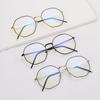 Computer Portable Polygon Anti-Blue Light Eyeglasses Ultra Light Frame Eye Protection Metal Glasses