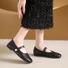 2024 New Fashion Women's Flat Shoes Round Toe Retro Mary Jane Shoes Women's Belt Buckle Casual Autumn Fashion Women