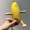 Брелок-подвеска в виде кошки-банана, плюшевая игрушка-кошка-банан со звуком, забавный брелок для ключей в машину или сумку, подарки для детей.