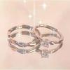 Кольцо Shining Galaxy Couple Ring Light Luxury ins Niche Design Diamond Ring ко Дню святого Валентина 520 Подарок для девушки-мужчины Значение