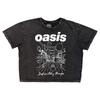 Oasis Womens/Ladies Definitely Maybe Line Drawing Stone Wash Crop Top
