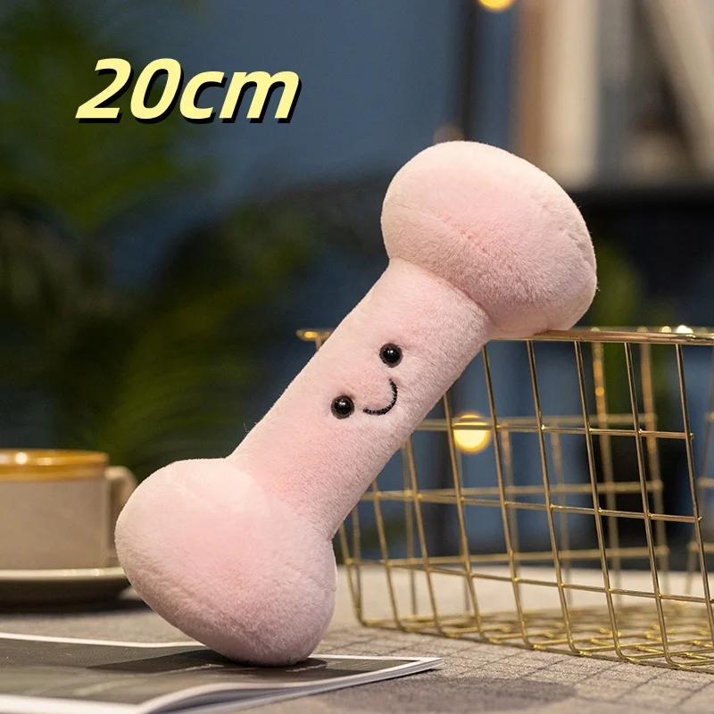 Soft Fitness Equipment Plush Toy Throw Pillow Dumbbell Kettlebell Doll Cartoon Cuddly Plushies Children's Room Decor Doll Gifts