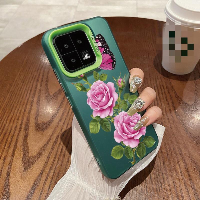 Чехол Rose Flower для iPhone 16 Pro Max Samsung A55 A35 S24 FE Xiaomi Redmi Note 13 Pro 14C Huawei Honor 200 противоударный бампер для телефона с защитой от царапин