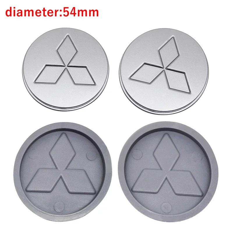 4PCS Car Wheel Covers Rims Center Hubcap Emblem For Mitsubishi Ralliart Lancer Cordia Pajero Outlander L200 EVO Colt Galant