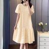 ZANZEA Womens Summer Short Sleeve Hollow Crochet Embroidery Patchwork Casual Dress