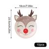 10pcs Cartoon Christmas Plate and Tableware Christmas Party Decoration Christmas Alien Plate