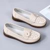 Повседневная женская обувь с полым мягким кожаным дном, обувь Doudou удобная, универсальная, с бахромой и педалями, обувь для матерей среднего возраста