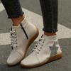 Мода 2024 года. Модные и универсальные женские ботинки. Однотонные, удобные, на шнуровке, повседневная верхняя одежда. Женские ботинки Zapatos De Mujer.