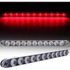 ECCPP Marker Light PCS Clear Lens Red LED 15" Waterproof SeaLED 11 LED Light Bar Stop Turn Tail 3rd Brake Light Truck Trailer RV