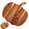 Halloween Wooden Serving Platter Pumpkin Shaped Wood Kitchen Cutting Board With Handle for Chopping Meat, Vegetables