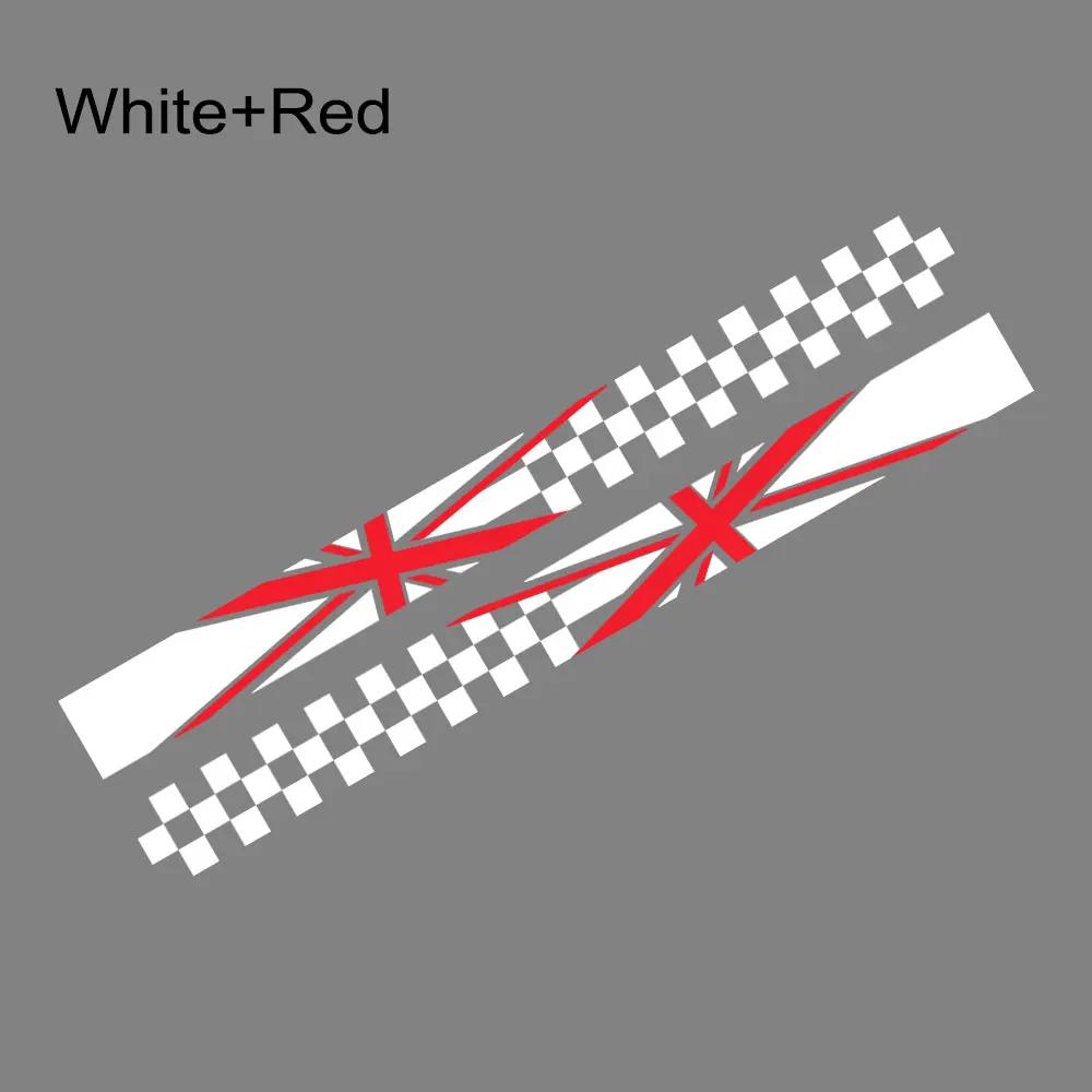 Наклейка на боковую дверь автомобиля Union Jack, гоночные полосы, виниловая декаль, аксессуары для тюнинга для MINI Cooper S One JCW F55 F56 F60 R55 R56 R60