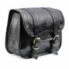 Motorcycle Leather Pouch Panniers Black Side Saddle Bag Saddlebags Two Bags