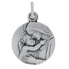 [R5039] - Handcrafted Silver Pendant 'Virgin Mary' Silver (rhodium) - 15mm