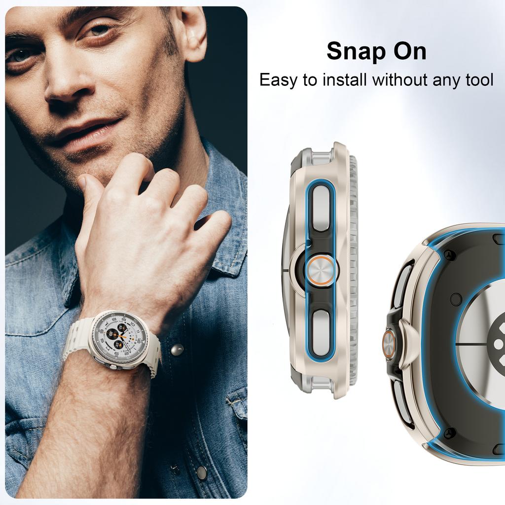 Полые корпуса из поликарбоната для Samsung galaxy watch 8 корпус 46 мм Аксессуары Защитный бампер-оболочка Для galaxy watch 8 40 мм 44 мм чехлы