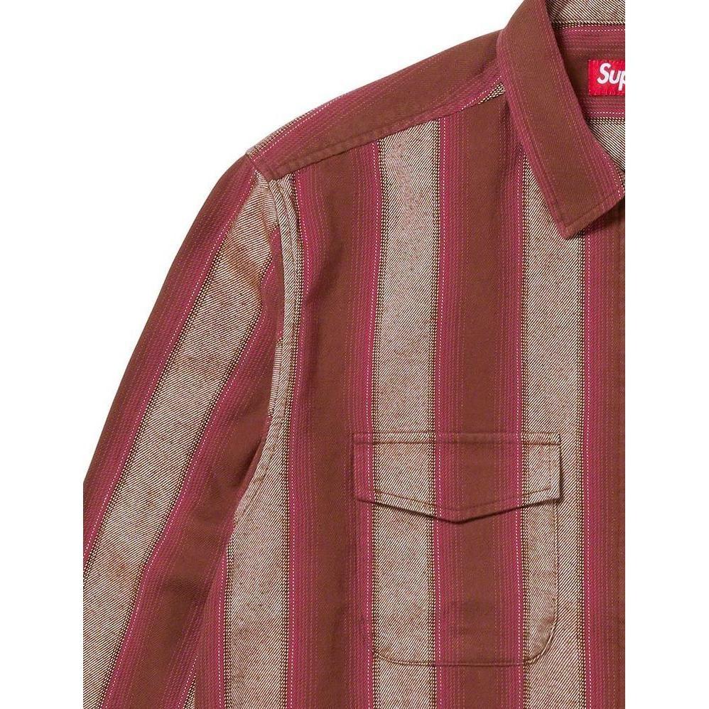 Supreme Stripe Flannel Zip Up Shirt 'Black Grey' Men's SUP-FW23-212