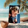 French legendary rock singer and actor Johnny Hallyday towel outdoor camping vacation swimming beach towel outdoor absorbent bath towel Y6