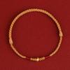 Gold 999 Abacus Bead Red String Bracelet for Year of the Rat - Couple Style for Traffic Drivers