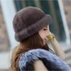 Ladies Winter Imitation Mink Hat Fur Fur Fur Outdoor Fashion Cotton Hat Top Hat Jazz Hat Warm
