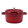Staub Pico Cocotte, круглая кастрюля 20 см, эмалированная кастрюля Rund Brater Cherry Pico Cocotte Pot, стильная посуда, кухонная утварь [Staub Pot] Cherry/Red