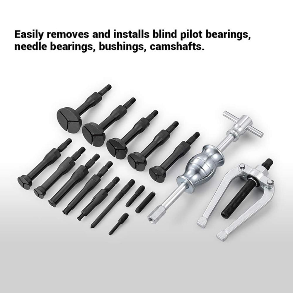 16 шт. цанговый подшипник с глухим отверстием, комплект съемника уплотнений и съемника внутреннего подшипника, скользящий молоток