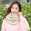 Wool Knitted Neck Warmer, Thick And Warm, Solid Color Women's Scarf
