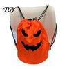 Lightweight Shoulder Bag for Halloween LED Drawstring Pumpkin Backpack Kids, Light Up Candy with Costume Accessory String Light, Reusable Trick