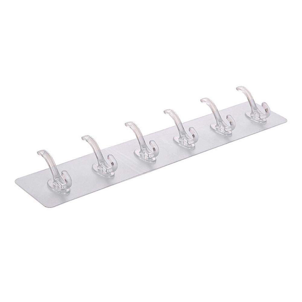 Transparent Wall Hooks Kitchen Bathroom Hooks Hat Clothes Coat Hanger Towel Holder Seamless Door Hook Storage Rack